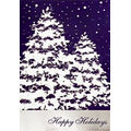 Snow Covered Trees Happy Holidays Greeting Card (5"x7")